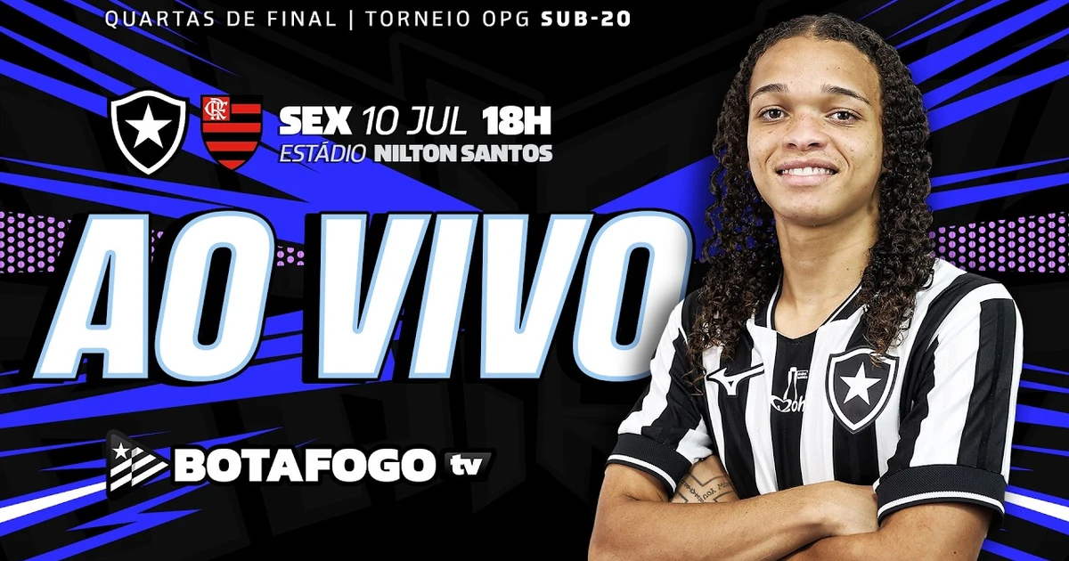 Assista AO VIVO: Botafogo enfrenta o Flamengo pelo jogo de volta das quartas de final do OPG Sub-20