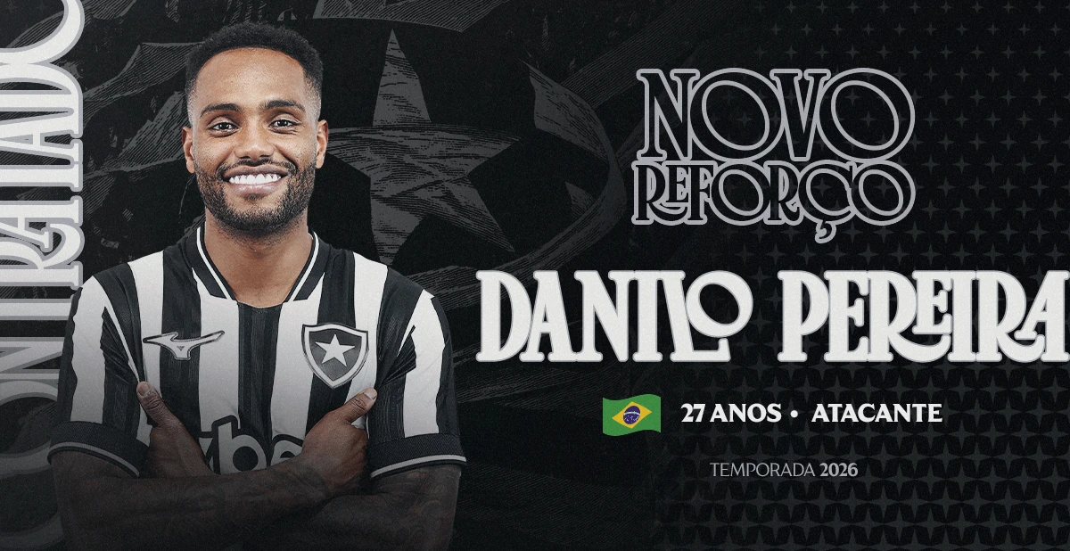 BOTAFOGO ANUNCIA CONTRATAÇÃO DE DANILO PEREIRA, CENTROAVANTE DO RANGERS