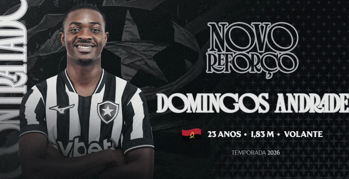 Botafogo anuncia contratação do volante angolano Domingos Andrade