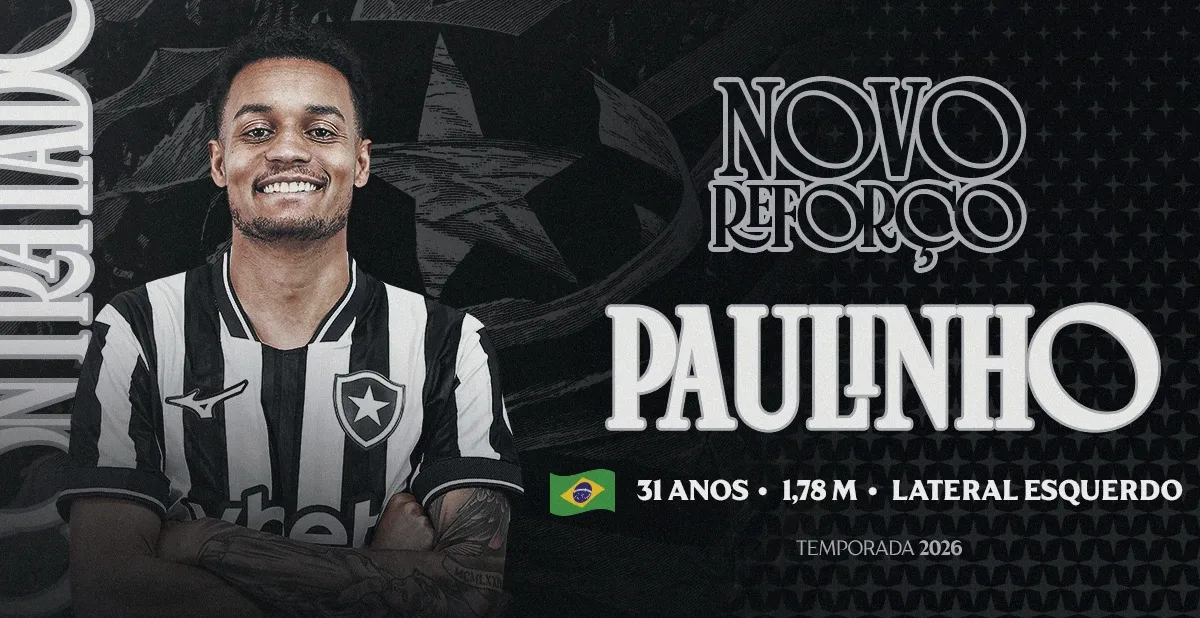 Botafogo anuncia Paulinho como primeira contratação da janela internacional