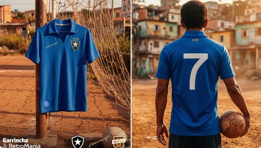 Botafogo lança camisa retrô para Garrincha inspirada na Seleção Brasileira