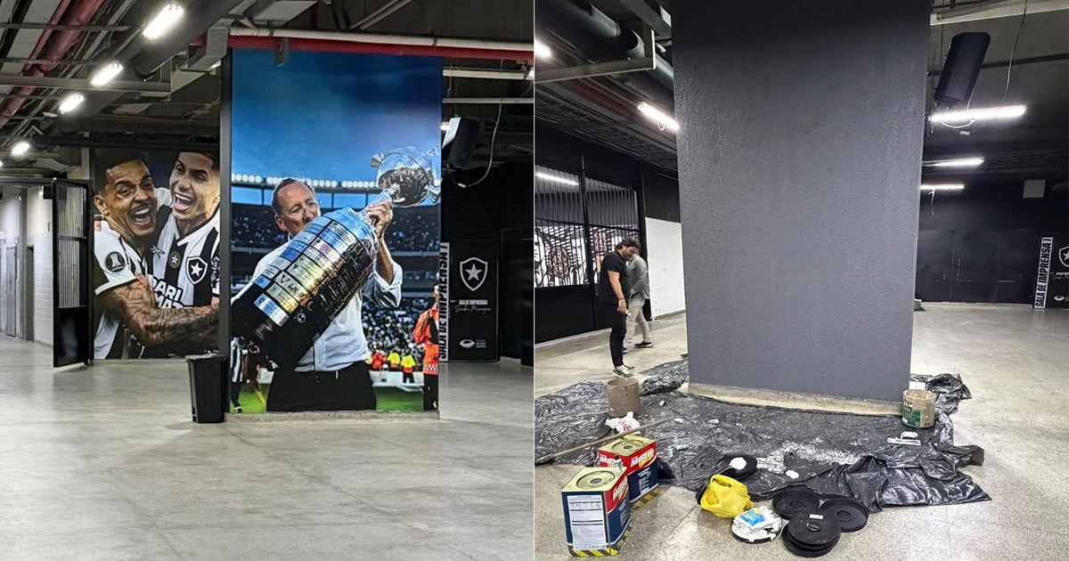 Botafogo retira imagens de John Textor dos corredores internos do Estádio Nilton Santos