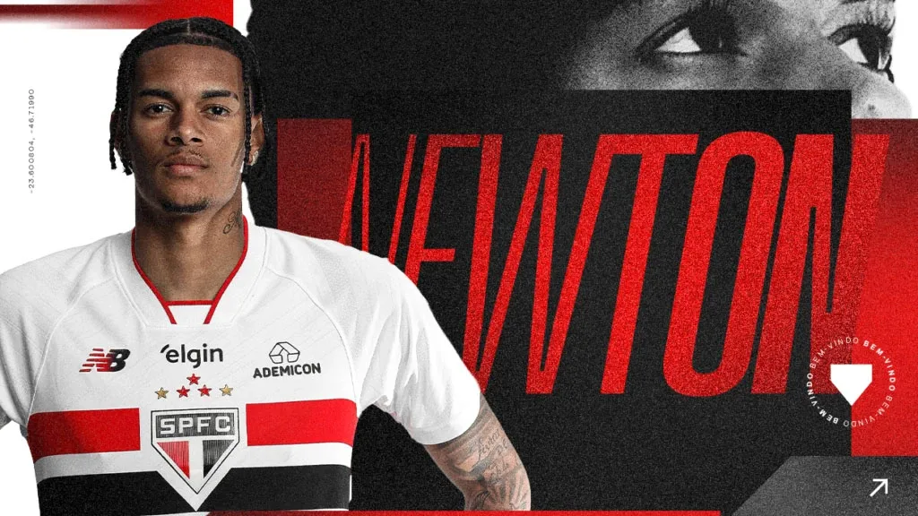 Negociado pelo Botafogo por R$ 20 milhões, Newton é oficializado pelo São Paulo