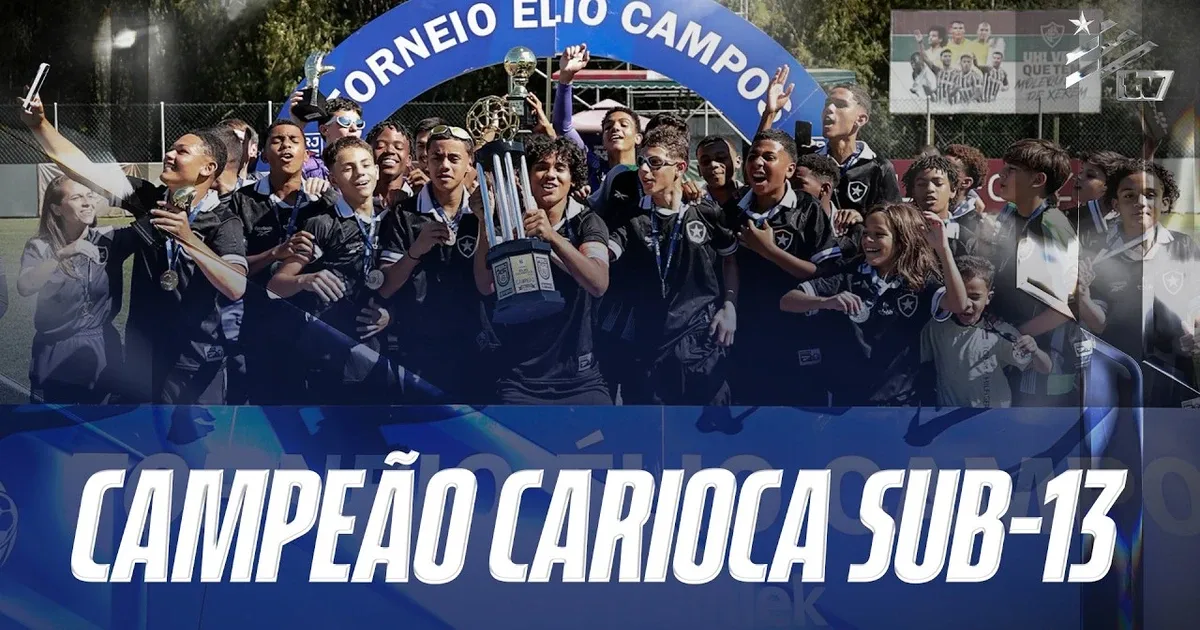 VÍDEO | Botafogo mostra lances e bastidores do título do Carioca Sub-13 conquistado em cima do Fluminense