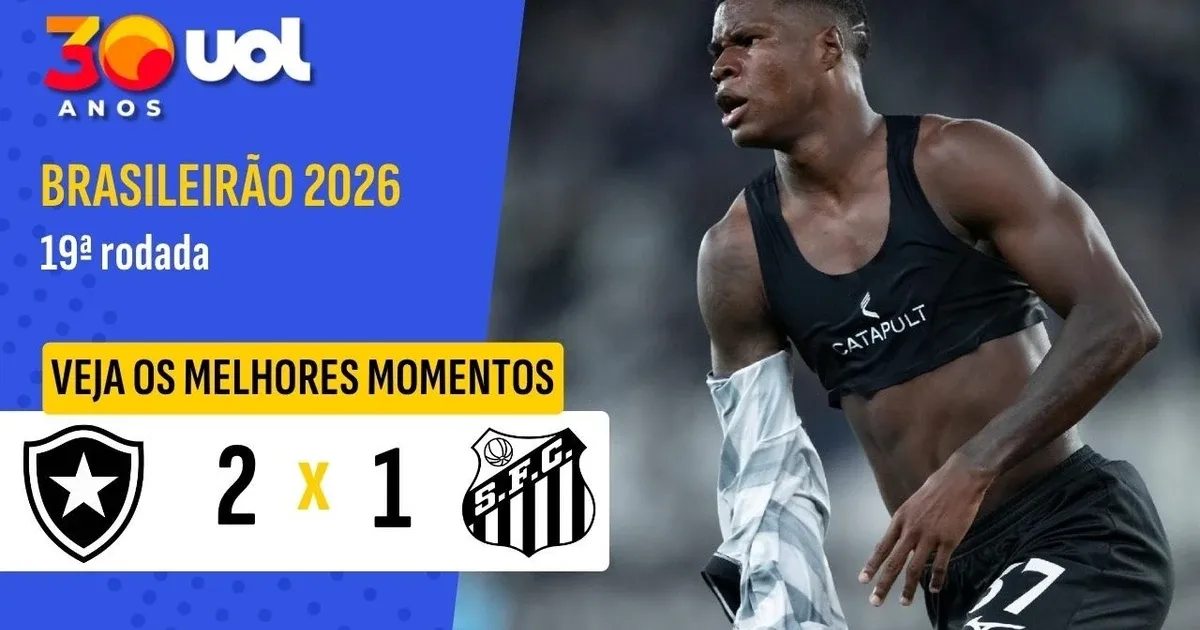 VÍDEO | Gols e melhores momentos de Botafogo 2×1 Santos pelo Campeonato Brasileiro