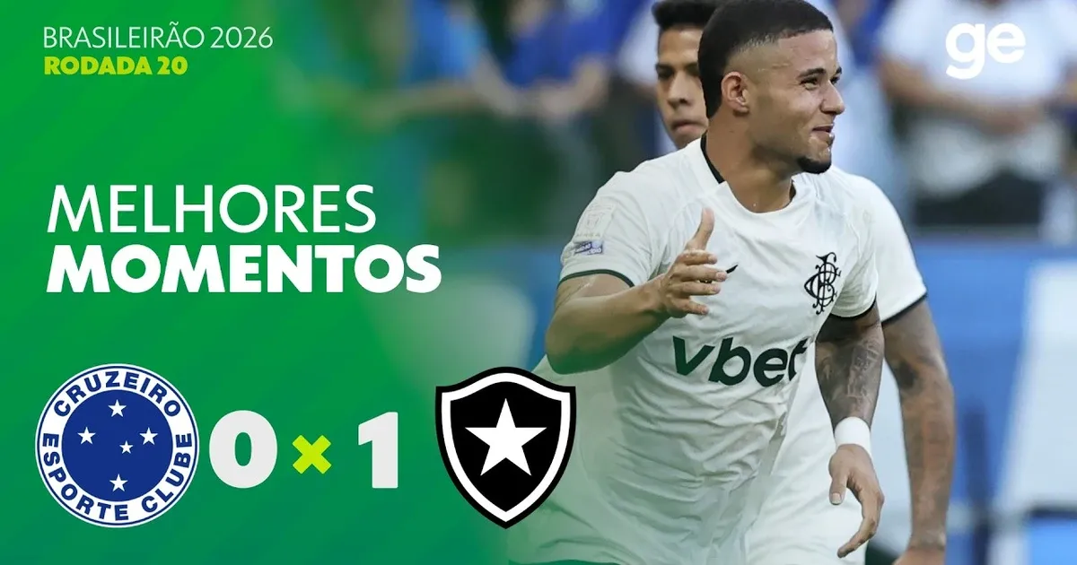 VÍDEO | Gol e melhores momentos da vitória do Botafogo sobre o Cruzeiro no Mineirão